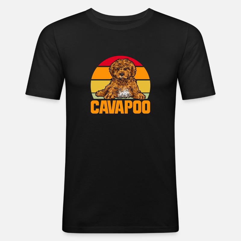 Cavapoo Cavoodle Capoodle Hund - Männer Slim Fit T-Shirt - Schwarz