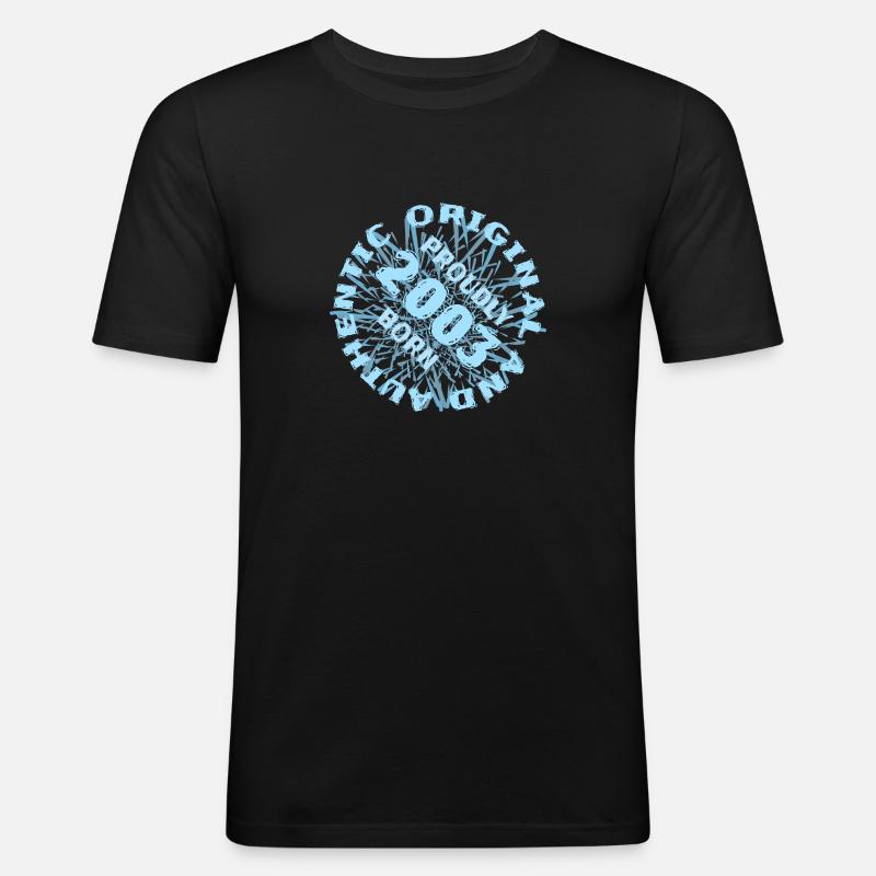 Spielfeld 2003 - Männer Slim Fit T-Shirt - Schwarz