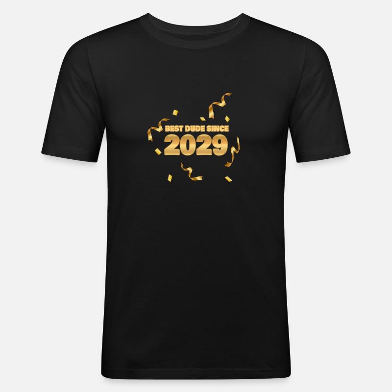 2029 - Männer Slim Fit T-Shirt - Schwarz