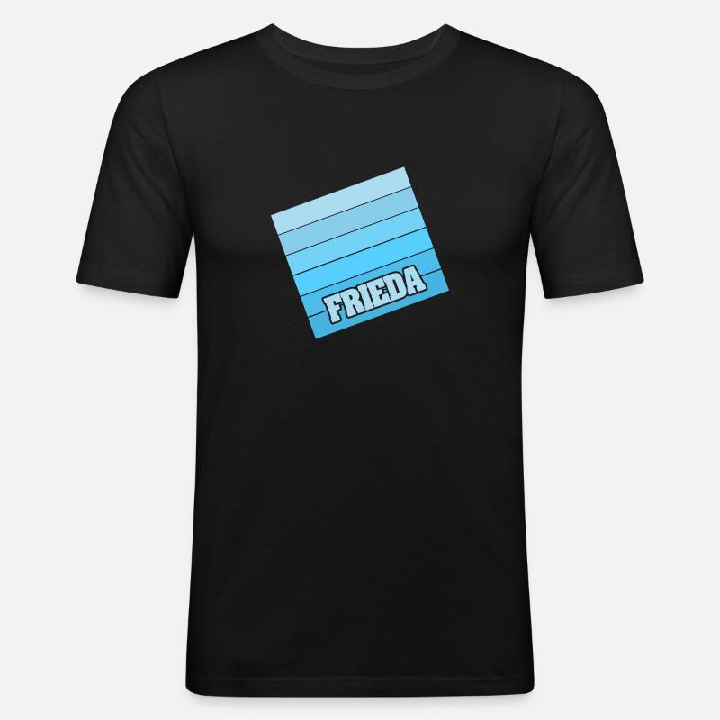 Frauenname Frieda - Männer Slim Fit T-Shirt - Schwarz