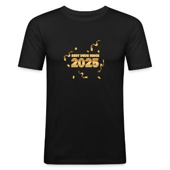 2025 - T-shirt près du corps Homme - noir - Devant - Nik (191cm)