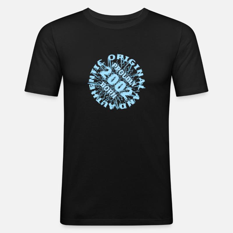 Spielfeld 2002 - Männer Slim Fit T-Shirt - Schwarz