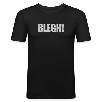 Blegh Metalcore Deathcore - Männer Slim Fit T-Shirt - Schwarz - Vorne - Nik (191cm)
