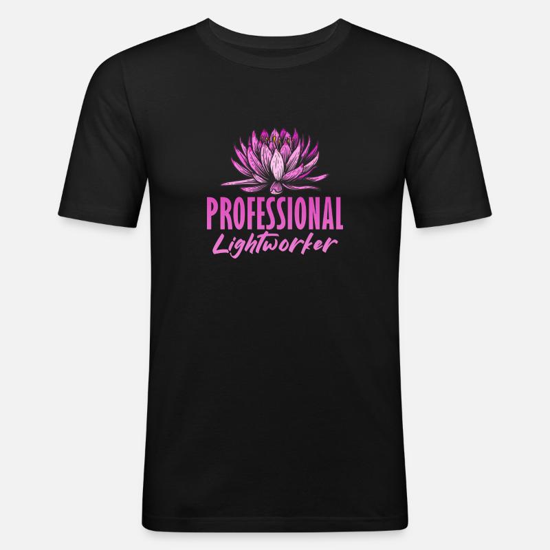 Professional lightworker - Männer Slim Fit T-Shirt - Schwarz