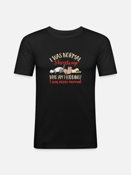 Frettchen Besitzer Frettchen - Männer Slim Fit T-Shirt - Schwarz