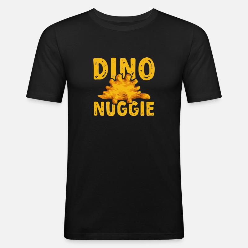 Dino Nuggets Dinosaur Chicken Nuggets - Men's Slim Fit T-Shirt - black