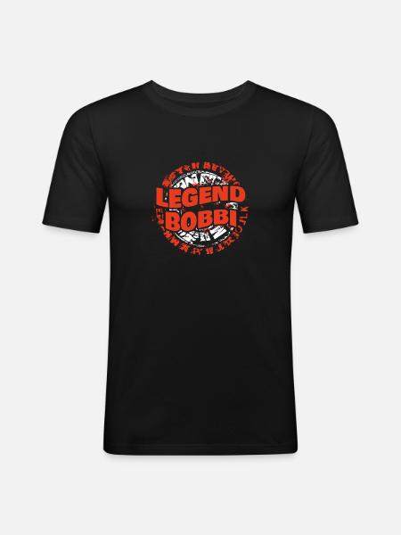 Man Bobbi - Men's Slim Fit T-Shirt - black
