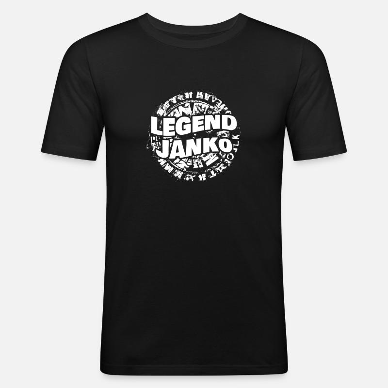 Uomo Janko - Maglietta aderente da uomo - nero