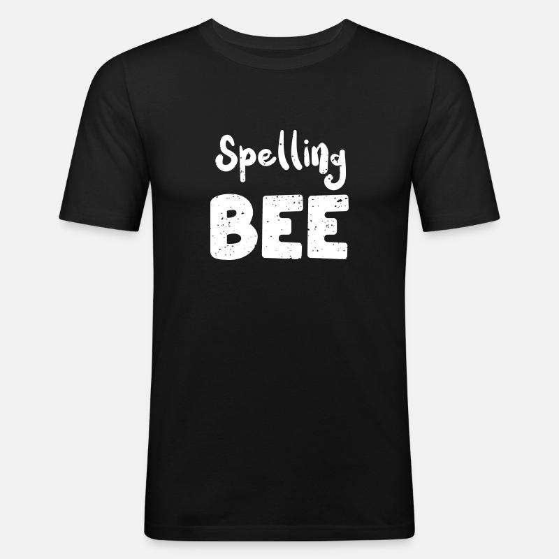 Spelling Bee - Teacher - Männer Slim Fit T-Shirt - Schwarz