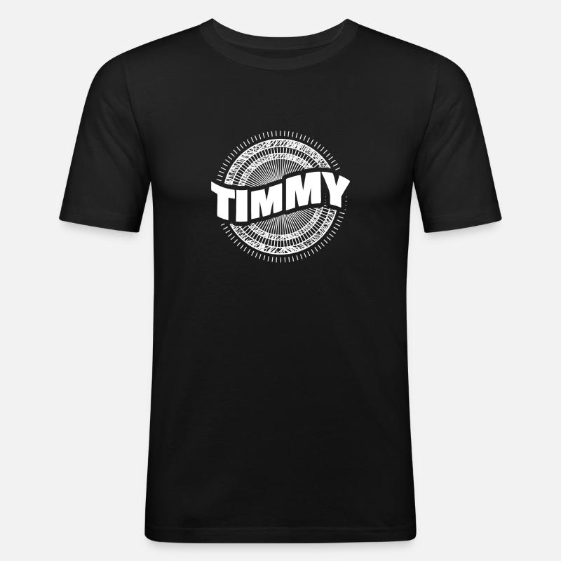 Mann Timmy - Männer Slim Fit T-Shirt - Schwarz