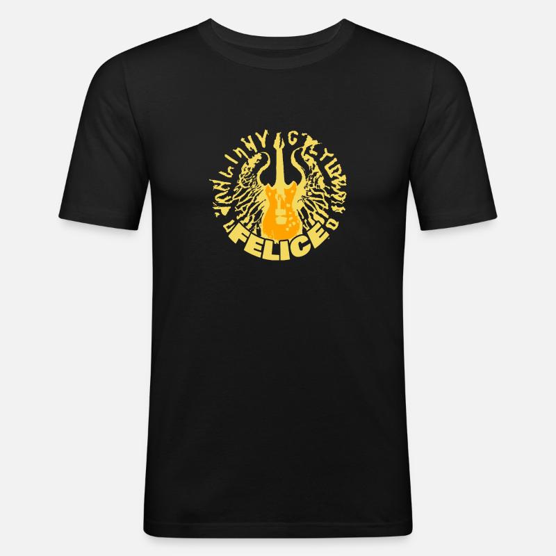 Felice - Männer Slim Fit T-Shirt - Schwarz