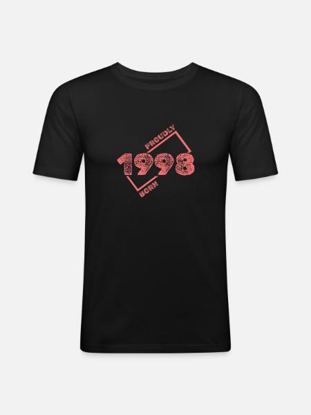 Geschenkidee 1998 - Männer Slim Fit T-Shirt - Schwarz