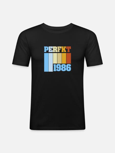 1986 1986 - Men's Slim Fit T-Shirt - black