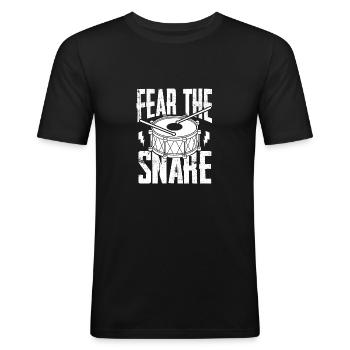 Drummer drums music instrument gift - Men's Slim Fit T-Shirt - black - Front - Nik (191cm)