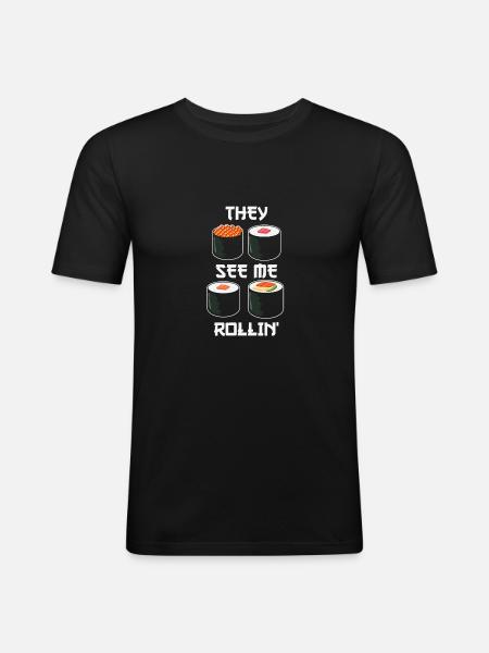 Sushi japan gift - Men's Slim Fit T-Shirt - black