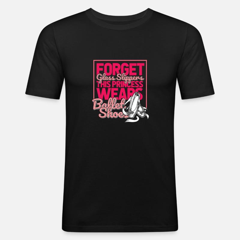 Ballett - Männer Slim Fit T-Shirt - Schwarz