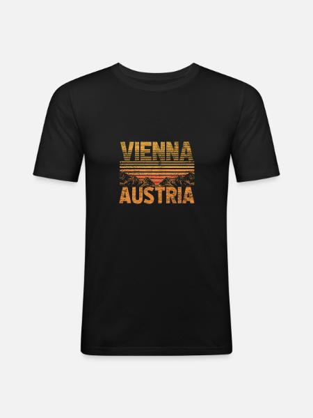 Austria Vienna - Men's Slim Fit T-Shirt - black