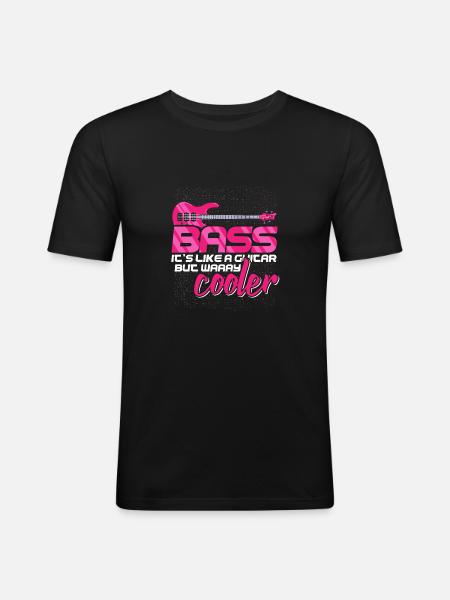 Bassist - Männer Slim Fit T-Shirt - Schwarz