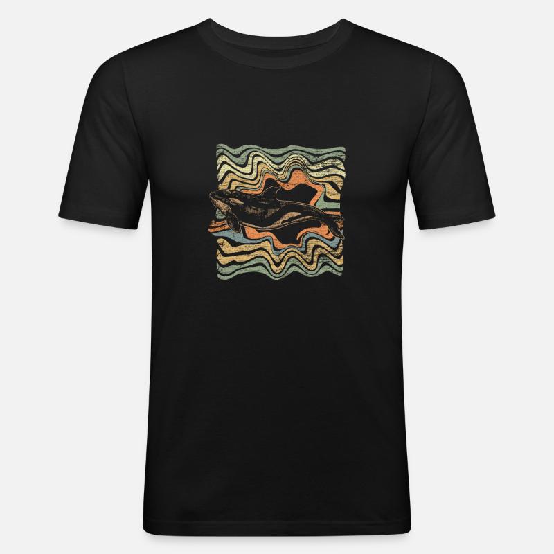 Orca - Männer Slim Fit T-Shirt - Schwarz