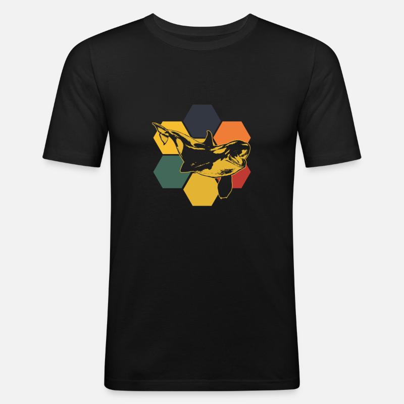 Orca - Männer Slim Fit T-Shirt - Schwarz