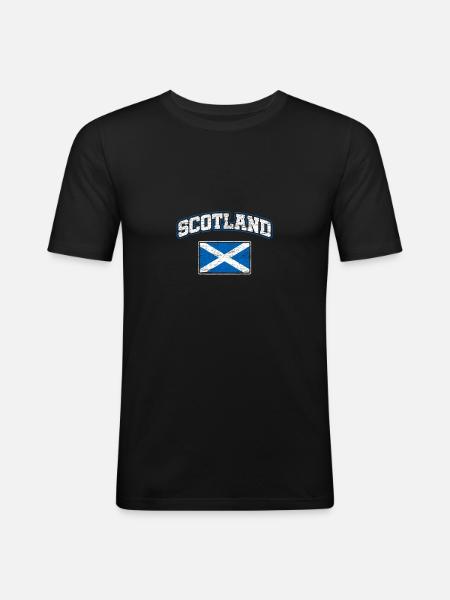 Écosse - T-shirt près du corps Homme - noir