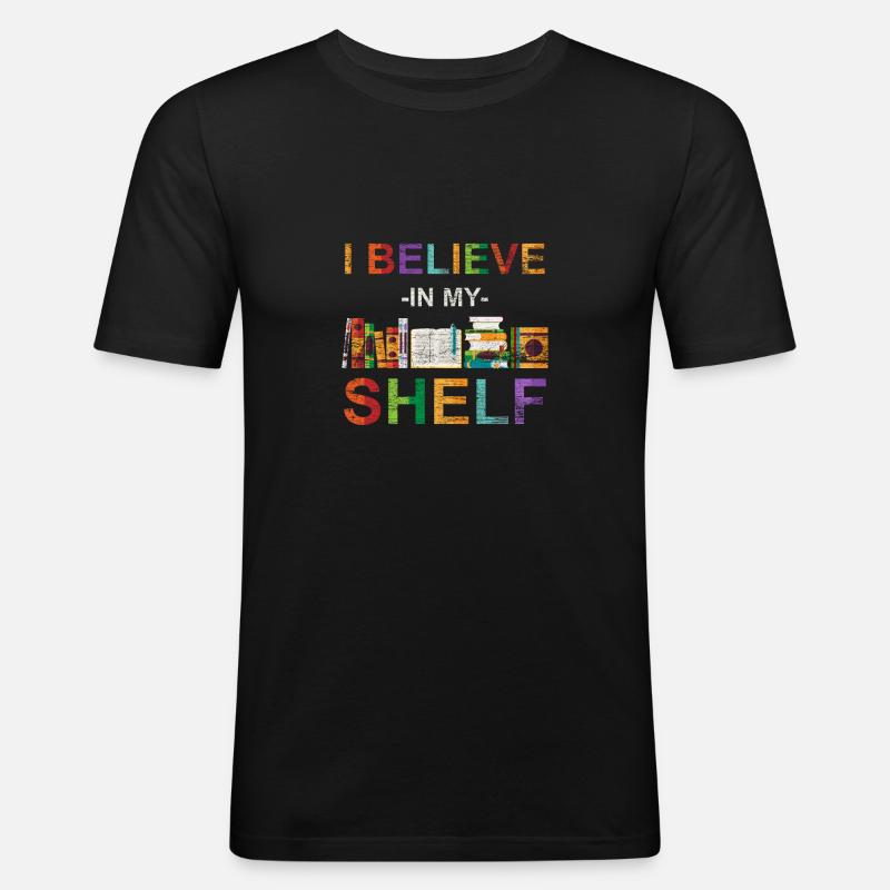 Buch - Männer Slim Fit T-Shirt - Schwarz