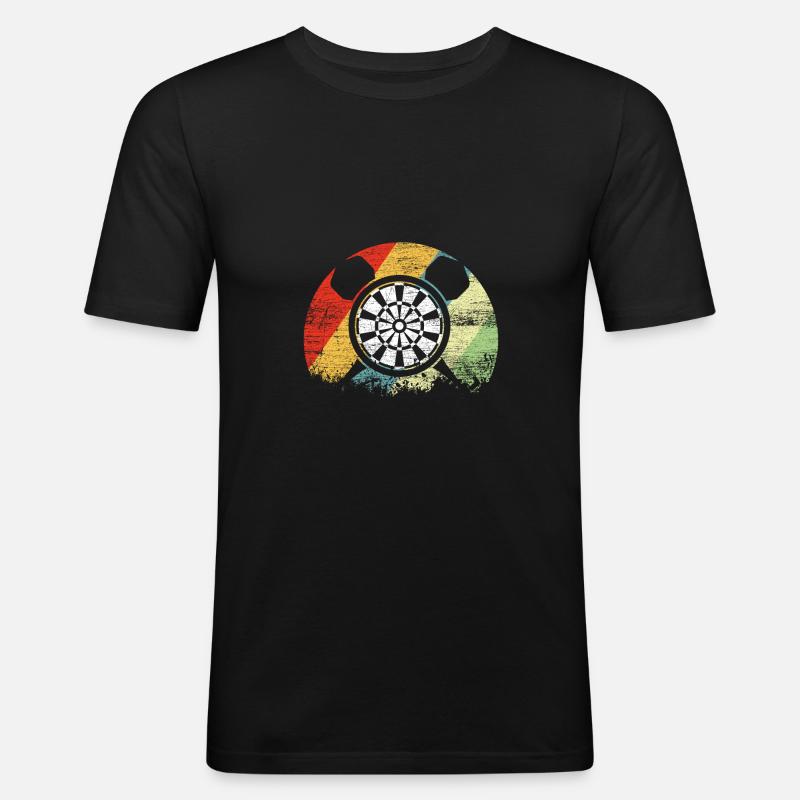 Dart - Männer Slim Fit T-Shirt - Schwarz