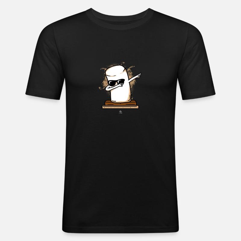 Dabbing Marshmallow Dab Gift - Men's Slim Fit T-Shirt - black