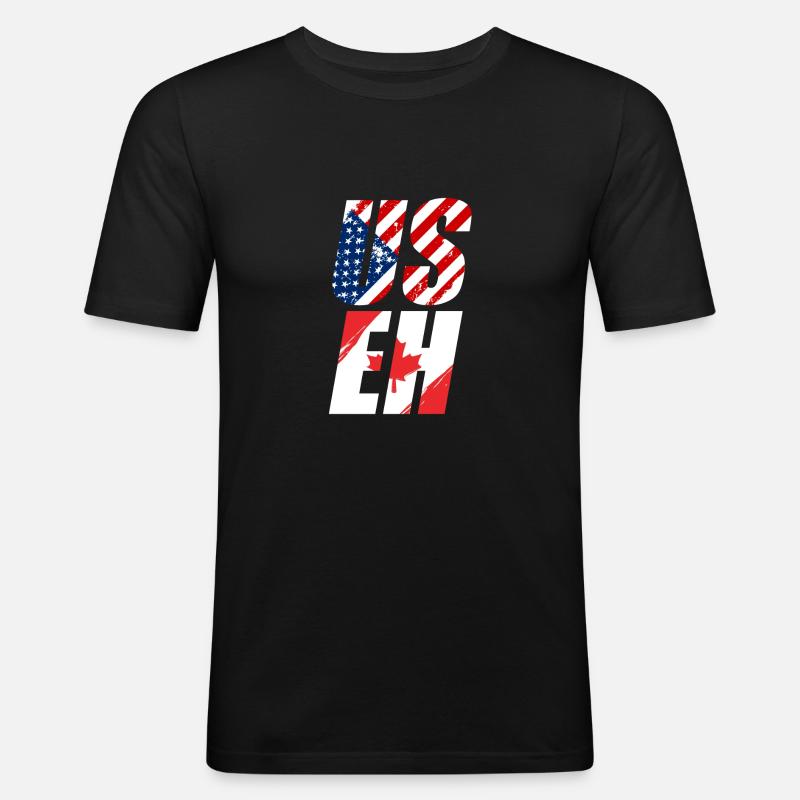 USA - Männer Slim Fit T-Shirt - Schwarz