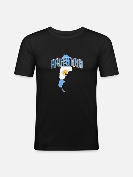 Argentina South America - Men's Slim Fit T-Shirt - black