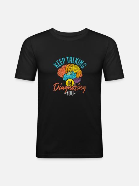 Psychology talks - Men's Slim Fit T-Shirt - black