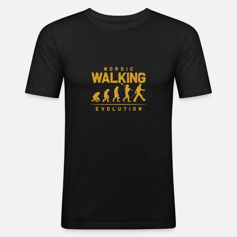 Evolution Nordic Walking - Men's Slim Fit T-Shirt - black