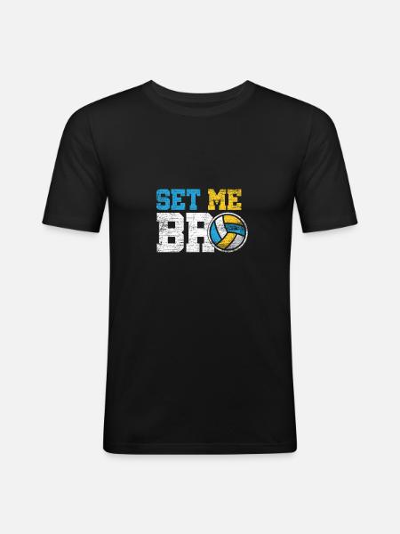 volleyball - Men's Slim Fit T-Shirt - black