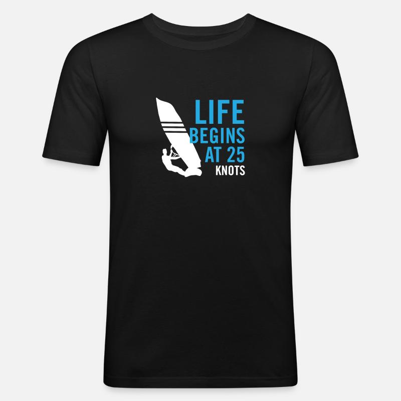 Funny Windsurf Design Windsurfing - Men's Slim Fit T-Shirt - black