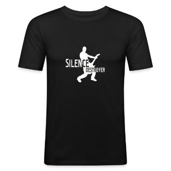 Electric guitar electric guitar - Men's Slim Fit T-Shirt - black - Front - Nik (191cm)