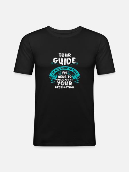 tourist guide - Men's Slim Fit T-Shirt - black