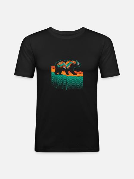 Bear bears - Men's Slim Fit T-Shirt - black