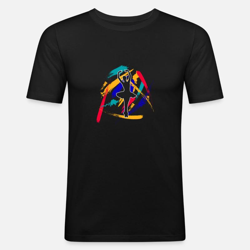 Ballett - Männer Slim Fit T-Shirt - Schwarz