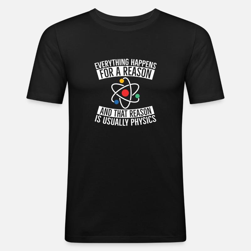Grund der Physik - Männer Slim Fit T-Shirt - Schwarz