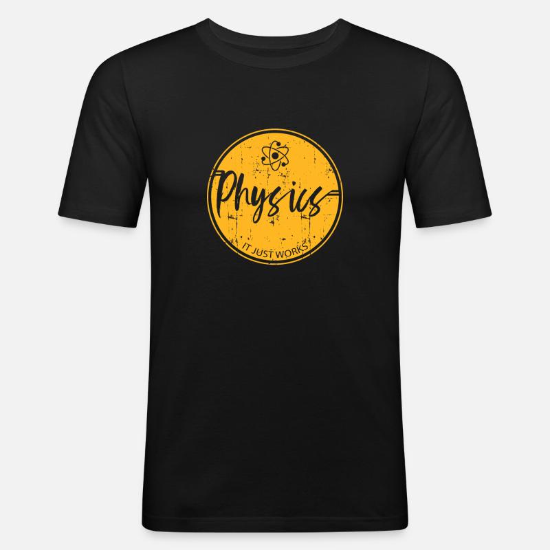 Physik - Männer Slim Fit T-Shirt - Schwarz