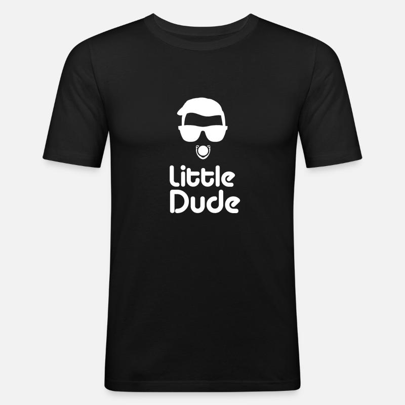 petit mec de papa - T-shirt près du corps Homme - noir
