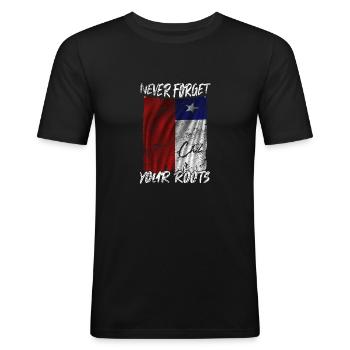Chili - T-shirt près du corps Homme - noir - Devant - Nik (191cm)