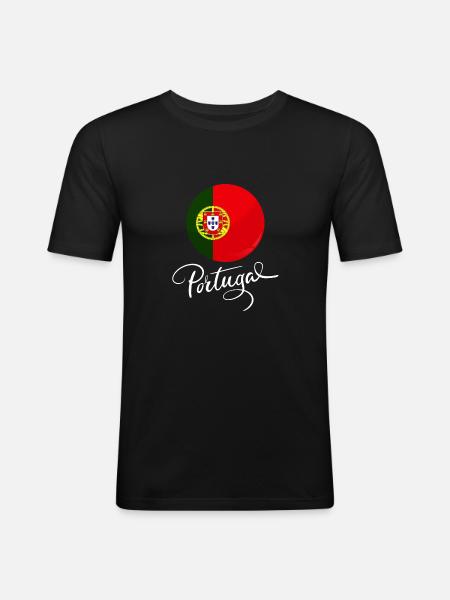 Portugal - Men's Slim Fit T-Shirt - black