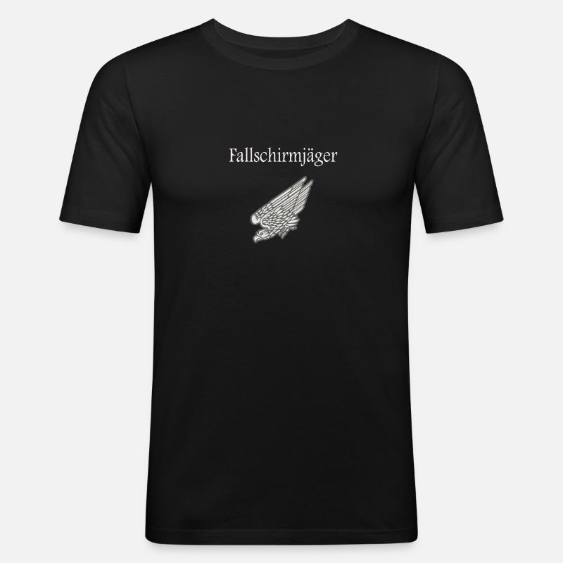 Fallschirmjäger Geschenk / Geschenkidee - Männer Slim Fit T-Shirt - Schwarz