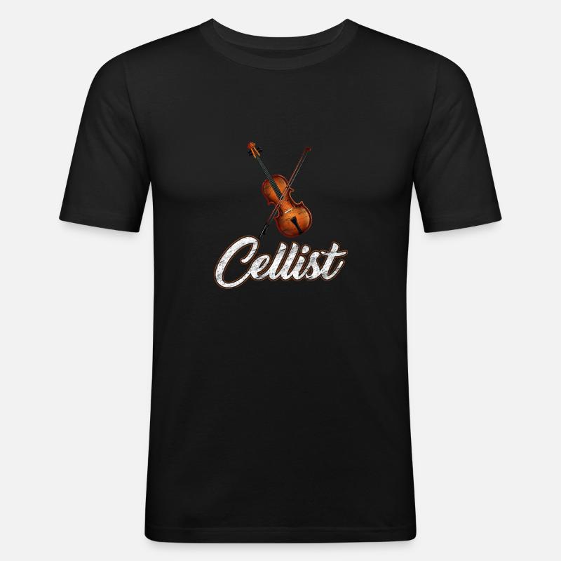 Cello - Männer Slim Fit T-Shirt - Schwarz