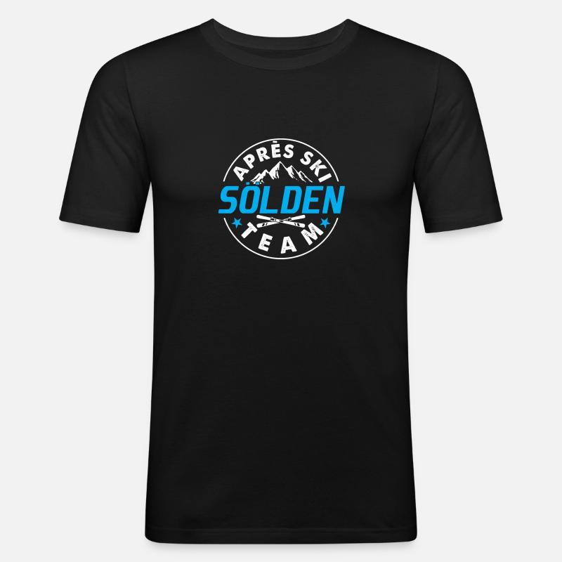 Après Ski Sölden Teamgeschenk - Männer Slim Fit T-Shirt - Schwarz