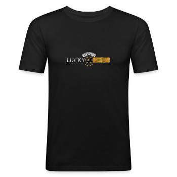 poker - T-shirt près du corps Homme - noir - Devant - Nik (191cm)