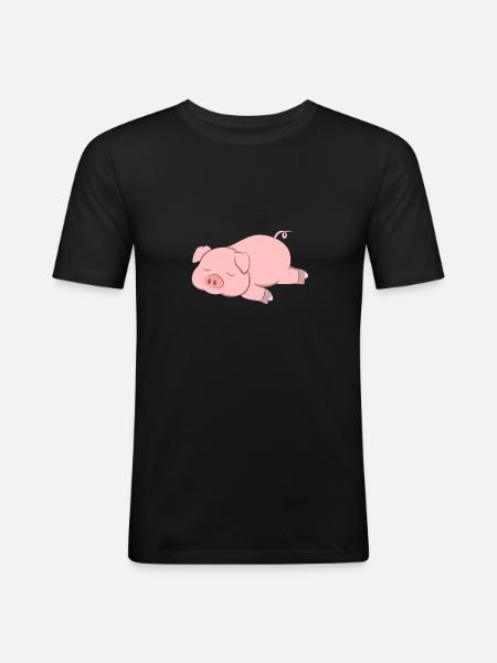Pig Chill - Men's Slim Fit T-Shirt - black