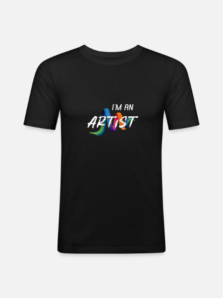 Artists - Men's Slim Fit T-Shirt - black