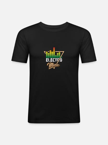 Electro Music Logo - Men's Slim Fit T-Shirt - black
